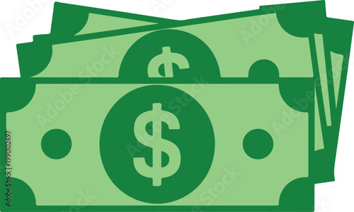 cash savings concept with stacked bills