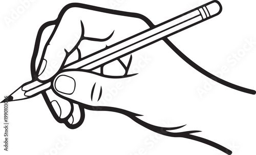 Hand holding pencil drafting building plan