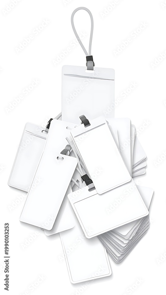 Naklejka premium A collection of blank white cards
