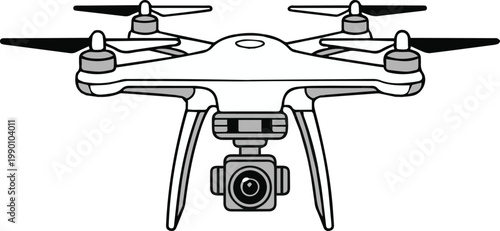 Quadcopter with camera for aerial photography