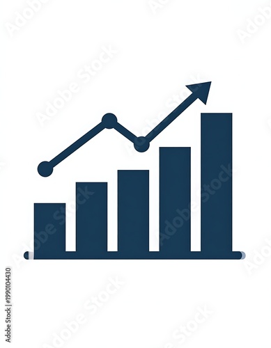A graph showing an upward trend