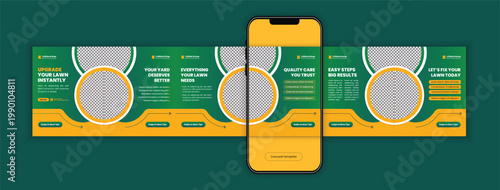 Garden Landscaping Services Social Media Carousel Template