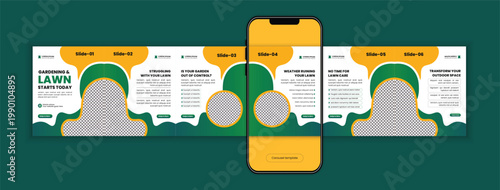 Gardening and Lawn Services Promotion Carousel Template