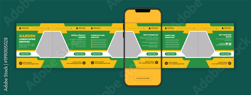 Garden and Lawn Care Services Social Media Carousel Post Template for Landscaping Business