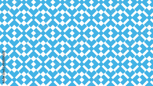 Blue and White Seamless Geometric Lattice Pattern Background