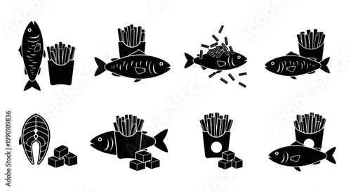 Fish and french fried food combination.