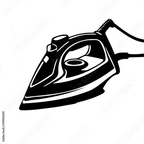 steam iron isolated vector