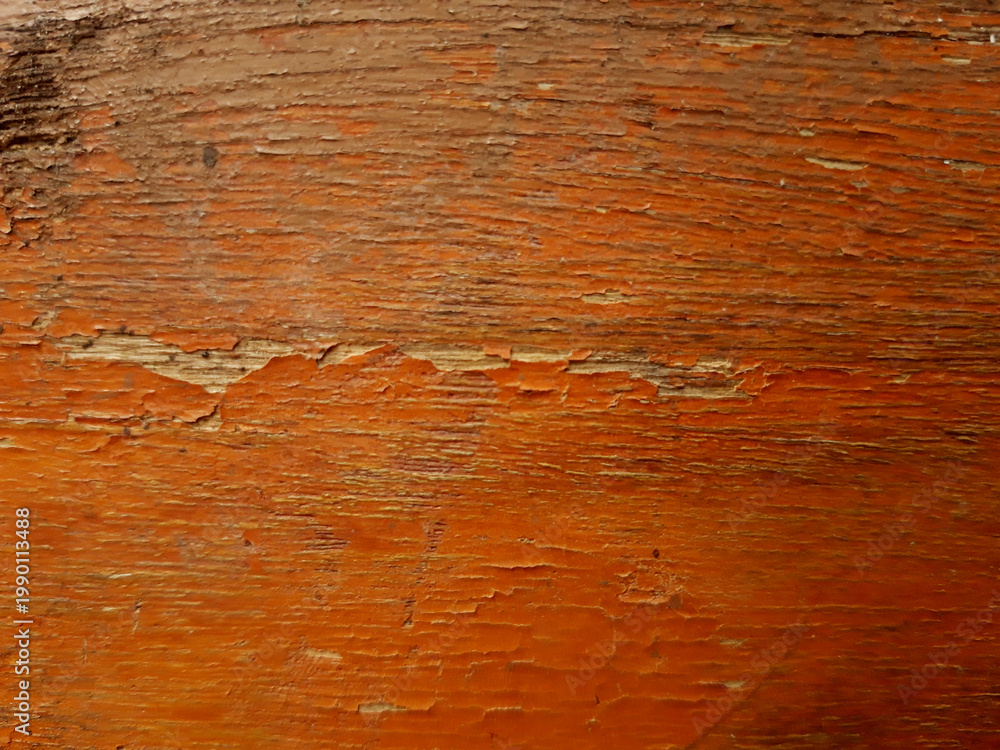 Fototapeta premium close-up of weathered wooden surface with peeling paint