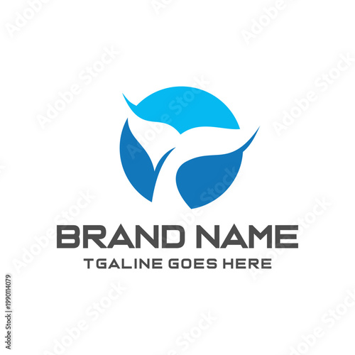 Whale tail icon vector illustration 