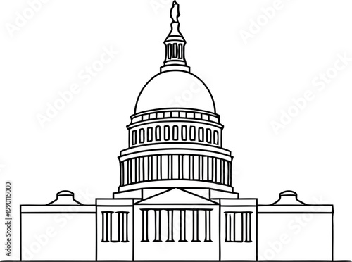 Intricate sketch of the indiana statehouse dome indianapolis representing civic pride and architectural grandeur