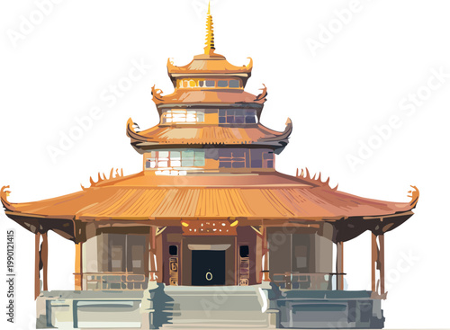 Heritage Architecture Illustration Encouraging Cultural Understanding
