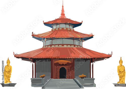 Architectural Illustration Promoting Appreciation Of Traditional Design
