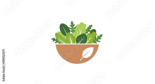 A bowl of fresh green salad.