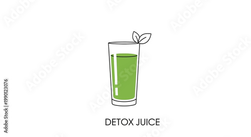 A glass of detox green juice.