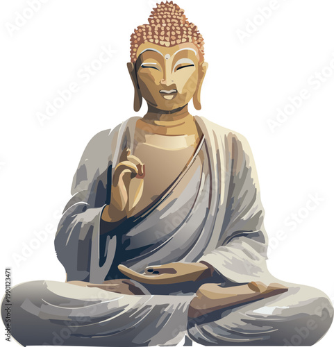 Spiritual Meditation Illustration Promoting Inner Peace Mindfulness And Ethical Education
