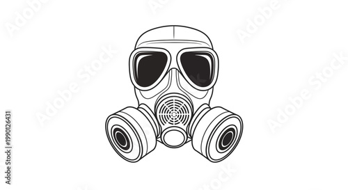 A gas mask for protection.