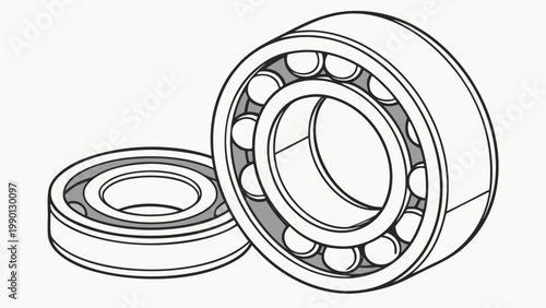 Industrial ball bearing mechanical parts