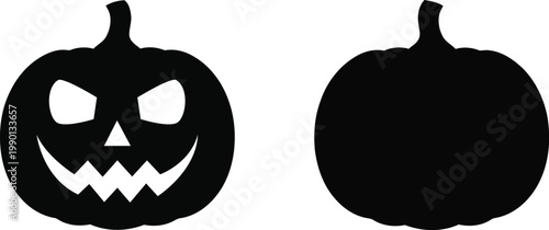 Helloween pumpkin on white background