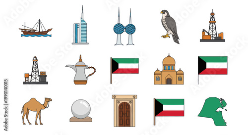 Kuwait Landmarks and Symbols Collection: Icons of Culture, Architecture, and Nature