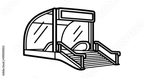 Modern bus station or transit terminal