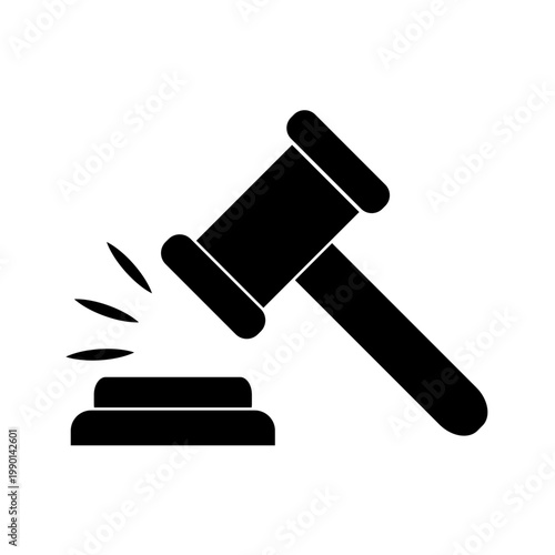 Judge's gavel and gavel bearing