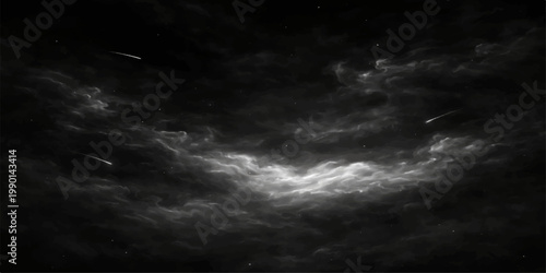 A dramatic timelapse captures dark stormy clouds rolling across a blue nature landscape as the overcast sky transforms into a black atmospheric cloudscape before the summer rain