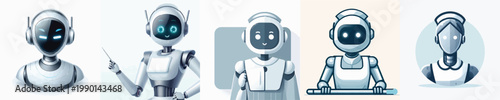 Foto Vector of robot maid
