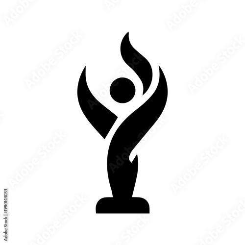 modern and minimalist award trophy vector icon