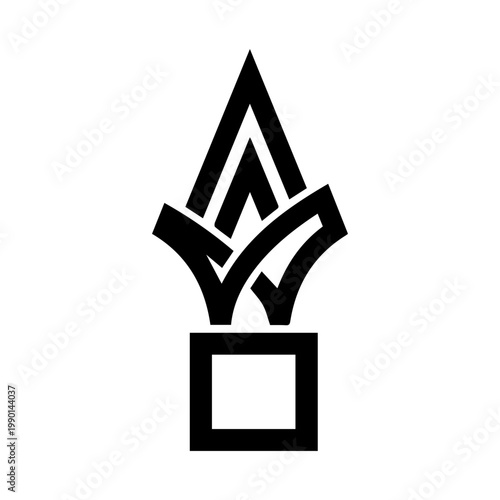 modern and minimalist award trophy vector icon