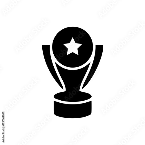 Foto modern and minimalist award trophy vector icon