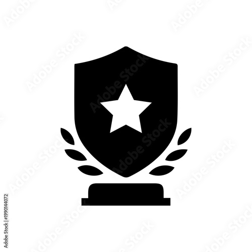 modern and minimalist award trophy vector icon