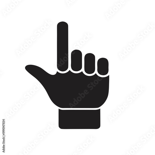 Hand showing middle finger gesture isolated on white background minimal design