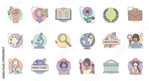 Feminism & Women Empowerment Icons: Science, Art, History, Justice, Global Leadership