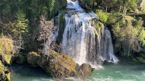 Scenic view of Rastoke waterfall in Croatia