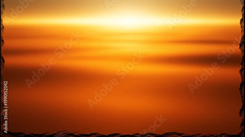 Abstract sunset over water with blurred motion and warm orange glow, textured surface, perfect for atmospheric backgrounds
