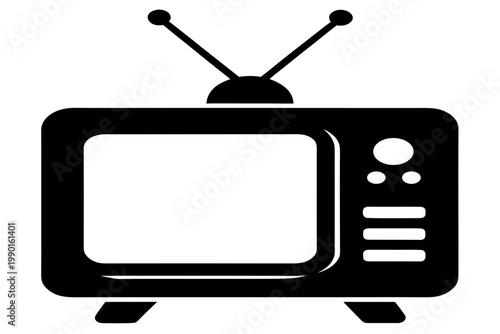 television icon vector, old television vector illustration