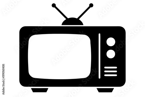 television icon vector, old television vector illustration