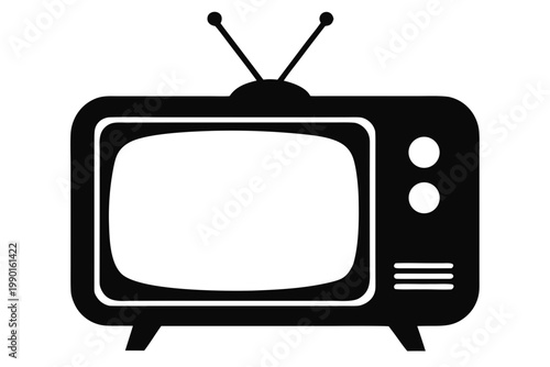 television icon vector, old television vector illustration
