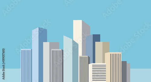 City Skyline Modern Buildings.