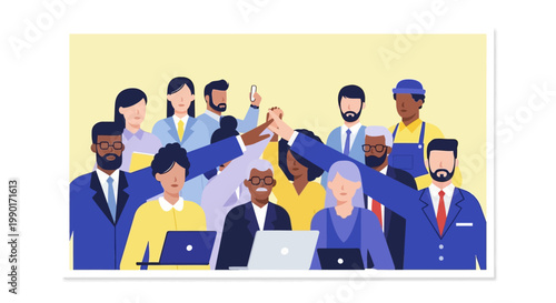 Diverse group of business people.