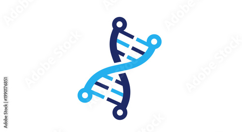 DNA Helix Icon Symbolizing Genetics Science and Biology.