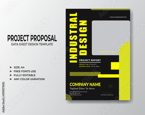 product data sheet template design