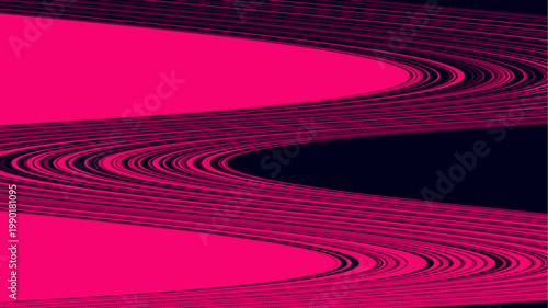 Abstract magenta and navy ripple wave pattern, dynamic vector background with modern geometric flow and vivid color contrast