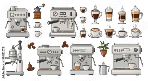 Espresso Machines and Coffee Drinks Collection - Vintage and Modern