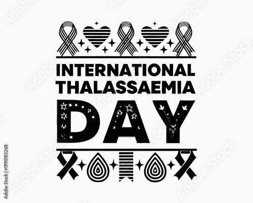 Thalassaemia Day Vector Illustration, Blood Donation and Health Awareness Campaign Design