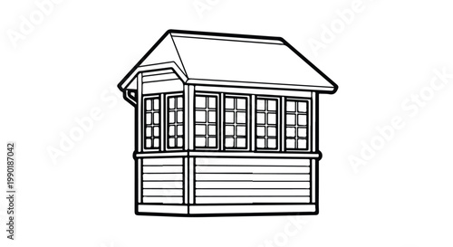 Public park kiosk or ticket booth
