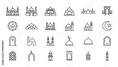 Eid al Adha Icon Design with Islamic Symbol and Festive Style
