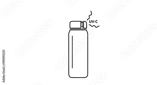 Lighter cigarette flame icon with small fuel reservoir and wavy ignition marks, minimal line drawing for smoking lifestyle design