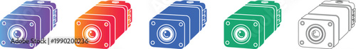Servo Motor Vector Icon Collection vol 896