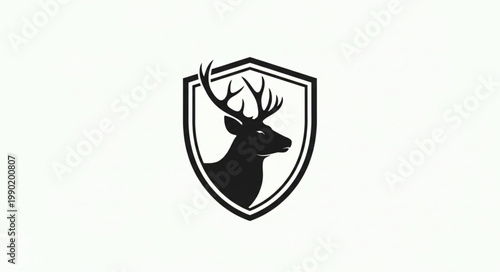 silhouette of deer head